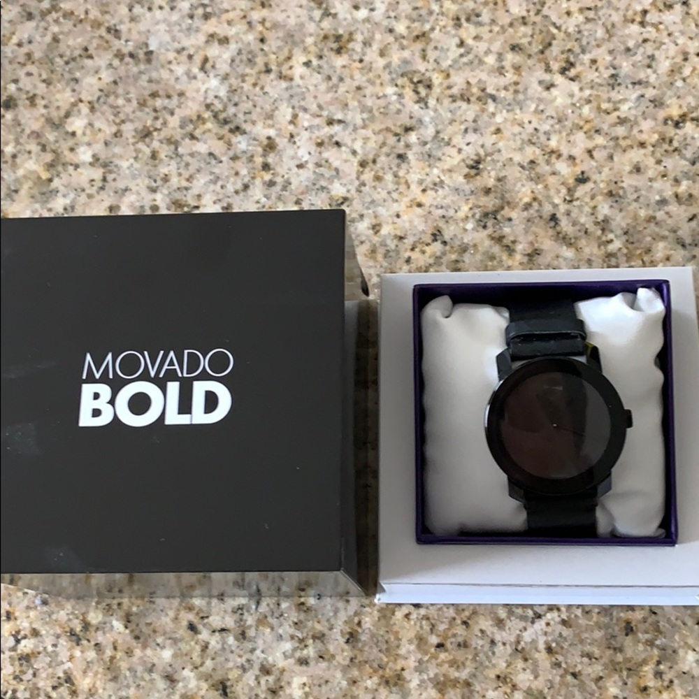 NWOT - Movado Bold Black Watch